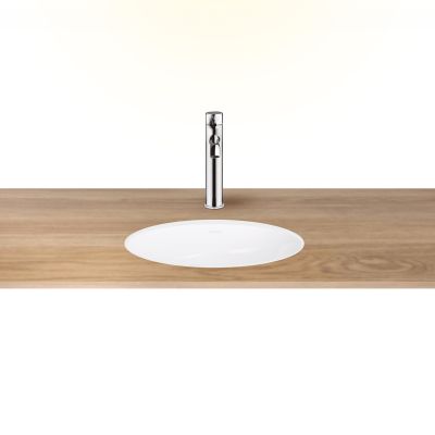 Oltens Mana 40600000 umywalka 46x38 cm owalna podblatowa biała