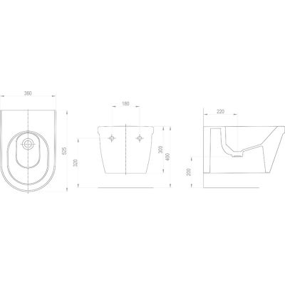 Ravak Chrome X01450 bidet wiszący biały