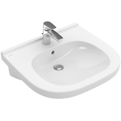 Villeroy & Boch O.Novo Vita 41196001 umywalka 61x55 cm półokrągła ścienna dla niepełnosprawnych biała
