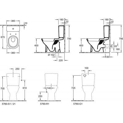 Villeroy & Boch O.Novo 56611001 kompakt wc