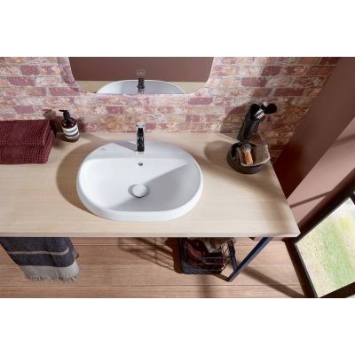 Villeroy & Boch Architectura 5A666001 umywalka 60x45 cm owalna wpuszczana biała