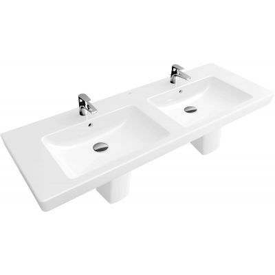 Villeroy & Boch Subway 2.0 7175D0R1 umywalka 130x47 cm prostokątna ścienna-meblowa-z blatem-podwójna biała