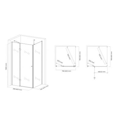 Hagser Gisa HGR14000020 kabina prysznicowa kwadratowa 80x80 cm