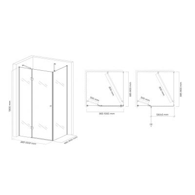 Hagser Gisa HGR40000020 kabina prysznicowa prostokątna 100x90 cm