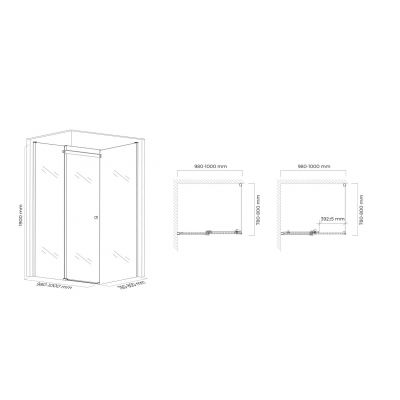 Hagser Frida HGR50000020 kabina prysznicowa prostokątna 100x80 cm