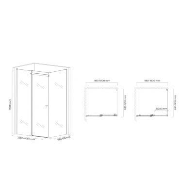 Hagser Frida HGR60000020 kabina prysznicowa prostokątna 100x90 cm