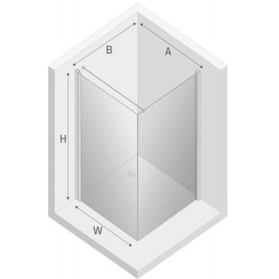 New Trendy New Soleo Black D0230A/D0116BWP kabina prysznicowa 100x80 cm prostokątna czarny mat/szkło przezroczyste