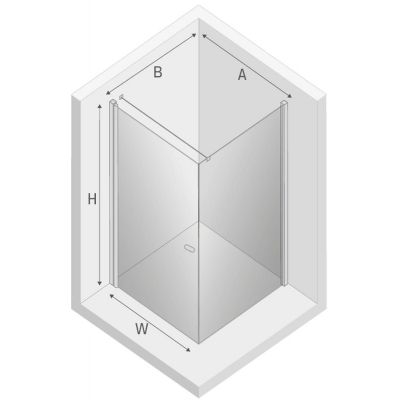 New Trendy New Soleo Black D0231A/D0115BWP kabina prysznicowa 90x90 cm kwadratowa czarny mat/szkło przezroczyste