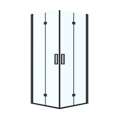 Oltens Byske 20001300 kabina prysznicowa 80x80 cm kwadratowa czarny mat/szkło przezroczyste
