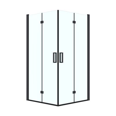 Oltens Byske 20002300 kabina prysznicowa 90x90 cm kwadratowa czarny mat/szkło przezroczyste