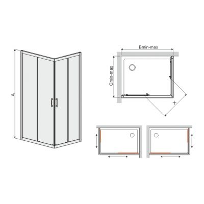 Sanplast TX 600271019038401 kabina prysznicowa prostokątna 90x80 cm srebrny