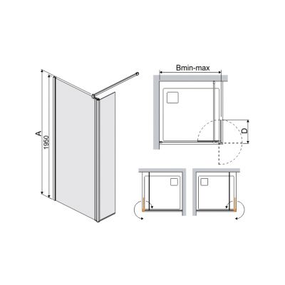 Sanplast Prestige III 600073100001401 ścianka prysznicowa 120 cm