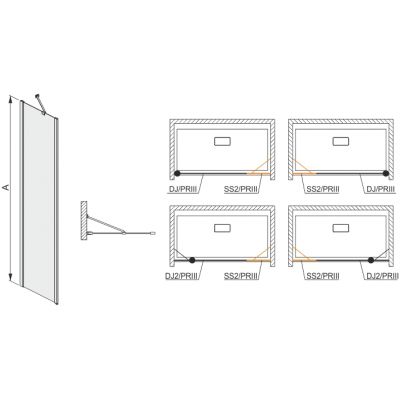 Sanplast Prestige III 600073122001401 ścianka prysznicowa 40 cm