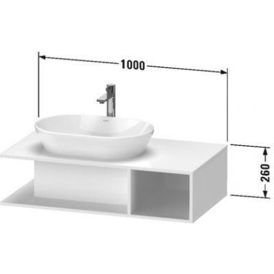 Duravit D-Neo DE492902222 szafka wisząca podumywalkowa 100x55 cm