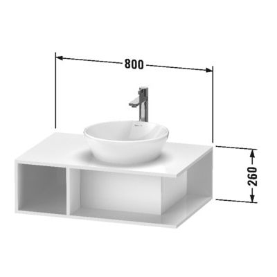 Duravit D-Neo DE495802222 szafka wisząca podumywalkowa 80x55 cm