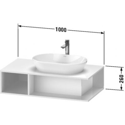 Duravit D-Neo DE495902222 szafka wisząca podumywalkowa 100x55 cm