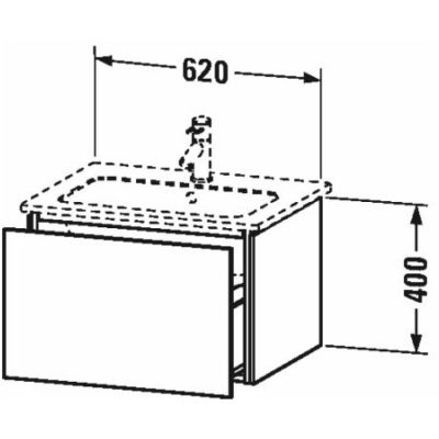 Duravit L-Cube LC614002222 szafka wisząca podumywalkowa 62x48.1 cm