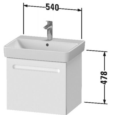 Duravit No. 1 N14281018180000 szafka wisząca podumywalkowa 54x42.6 cm