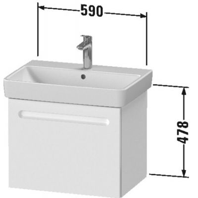 Duravit No. 1 N14382018180000 szafka wisząca podumywalkowa 59x42.6 cm