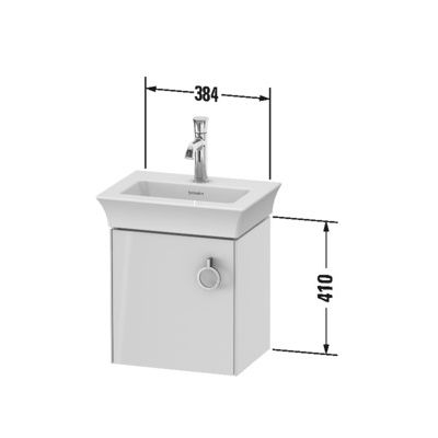 Duravit White Tulip WT4250R8585 szafka wisząca podumywalkowa 38.4x29.8 cm