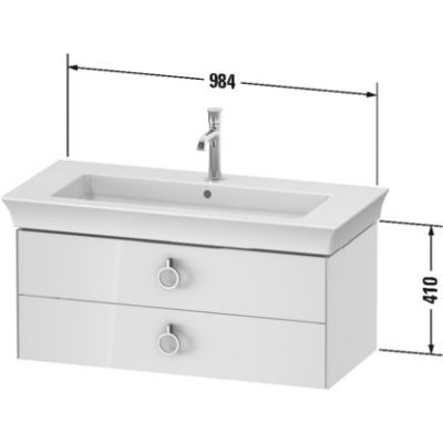 Duravit White Tulip WT435208585 szafka wisząca podumywalkowa 98.4x45.8 cm