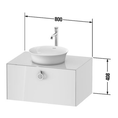 Duravit White Tulip WT498008585 szafka wisząca podumywalkowa 80x55 cm