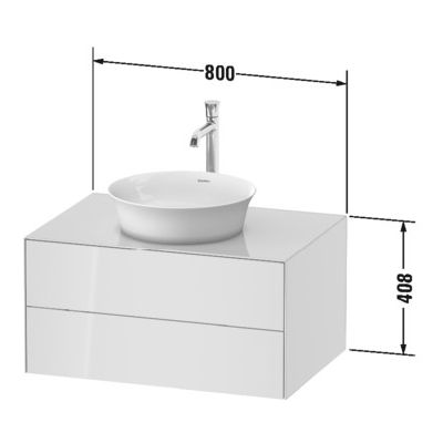 Duravit White Tulip WT498508585 szafka wisząca podumywalkowa 80x55 cm