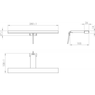 Elita Esther RE070280010040 kinkiet 1x6 W chrom