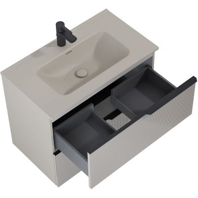 Elita Skappa RE040803067020 umywalka 80.8x46 cm prostokątna meblowa brąz/beż