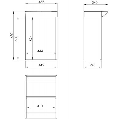 Elita Summer RE020450148060 umywalka z szafką 45.2 cm białą