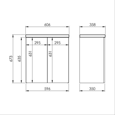 Elita Kido RE020600115290 umywalka z szafką 60 cm białą