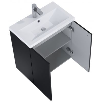 Elita Kido RE020600117160 umywalka z szafką 60.6 cm czarną