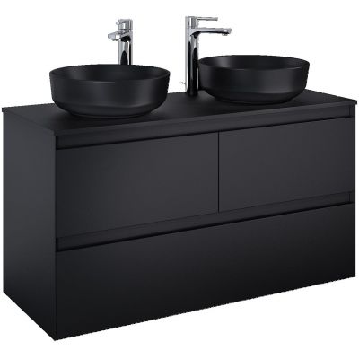 Elita Split RE012007157160 szafka 120x45.8x63.5 cm podumywalkowa wisząca czarna