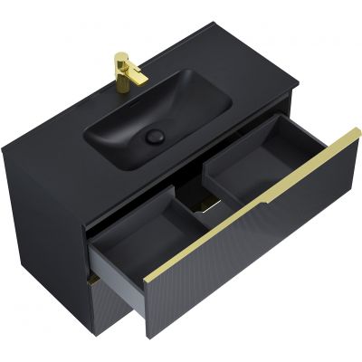 Elita Soho RE011004047160 szafka 100x45.3x63.5 cm podumywalkowa wisząca czarna