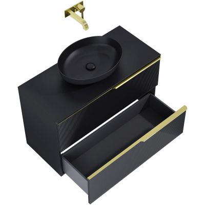 Elita Soho RE011004047160 szafka 100x45.3x63.5 cm podumywalkowa wisząca czarna