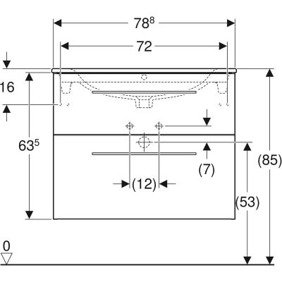 Geberit Selnova Square 501240001 umywalka z szafką