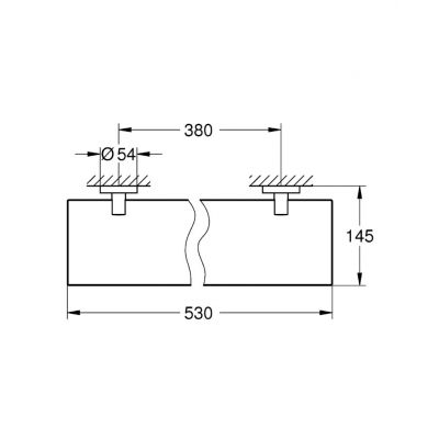 Grohe Essentials 40799001 półka 53 cm chrom