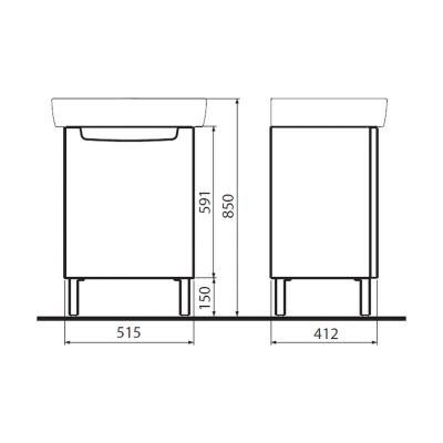Koło Rekord 89545000 szafka wisząca podumywalkowa 51.5x41.2 cm