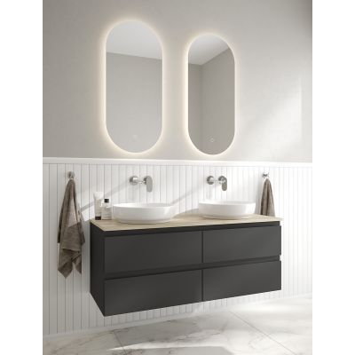 Oltens Fossa 40802000 umywalka 40x40 cm okrągła nablatowa biała