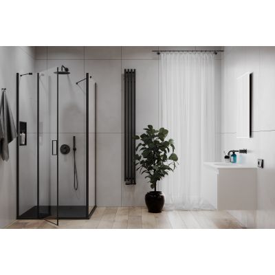 Oltens Stang 55012300 grzejnik łazienkowy dekoracyjny 180x20.5 cm czarny