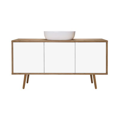 Oltens Hedvig 60205060 szafka 140x45x49.7 cm podumywalkowa wisząca biała-dąb