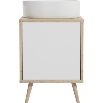 Oltens Hedvig 60202060 szafka 50x45x49.7 cm podumywalkowa wisząca biała-dąb