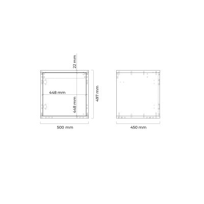 Oltens Hedvig 60202060 szafka 50x45x49.7 cm podumywalkowa wisząca biała-dąb