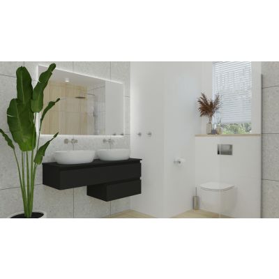 Oltens Hamnes 40819000 umywalka 49.5x35.5 cm owalna nablatowa biała