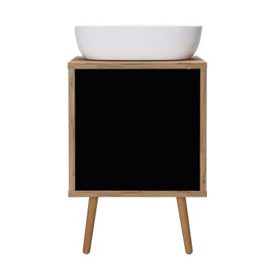 Oltens Hedvig 60203360 szafka 50x45x49.7 cm podumywalkowa wisząca czarna-dąb