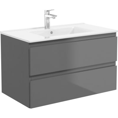 Oltens Vernal 60001400 szafka 80x45.6x47 cm podumywalkowa wisząca grafitowa