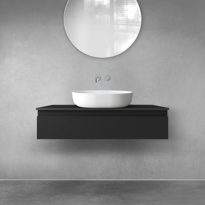 Oltens Vernal 60011300 szafka 100x45.6x23.6 cm podumywalkowa wisząca czarna