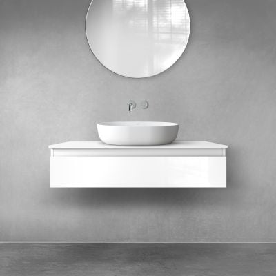 Oltens Vernal 60011000 szafka 100x45.6x23.6 cm podumywalkowa wisząca biała