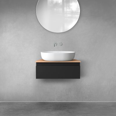 Oltens Vernal 60009300 szafka 60x45.6x23.6 cm podumywalkowa wisząca czarna