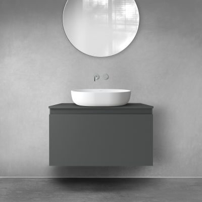 Oltens Vernal 60014400 szafka 80x45.6x47 cm podumywalkowa wisząca grafitowa